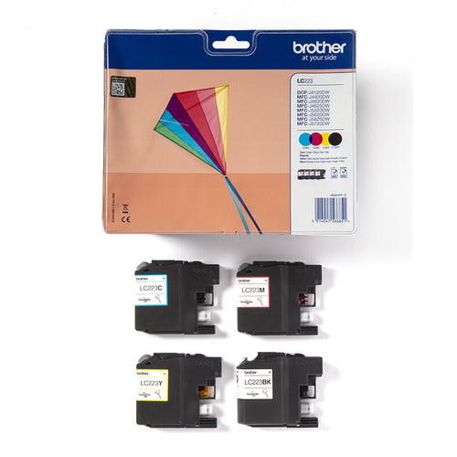 Brother LC223VALBP ink cartridge 4 pc(s) Original Black, Cyan, Magenta, Yellow Brother LC223VALBP ink cartridge 4 pc(s) Original Black, Cyan, Magenta, Yellow